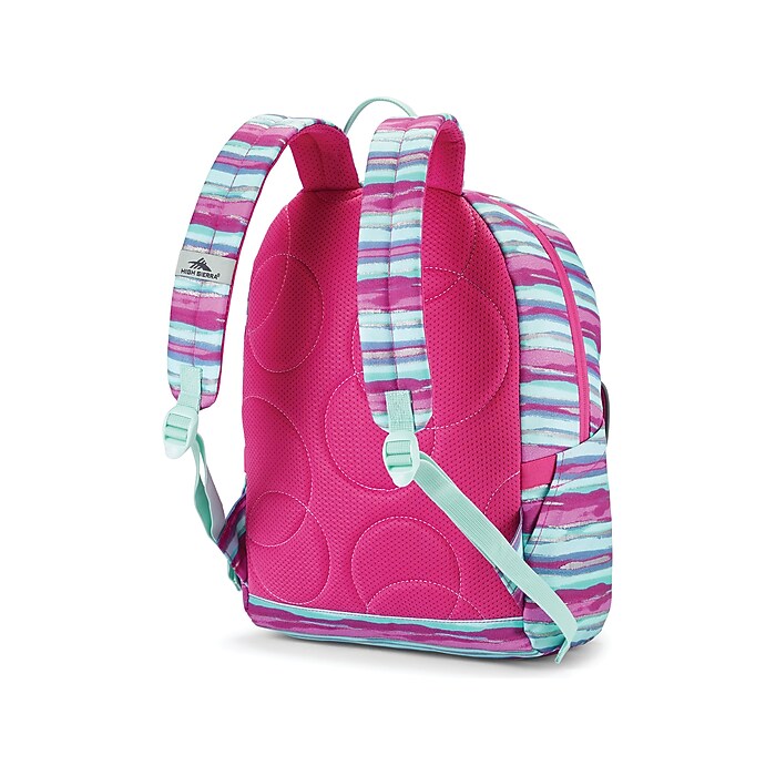 High Sierra Chiqui Watercolor Stripes Backpack, Small, Pink