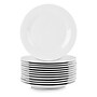 Elama Porcelain Dinner Plate Set, White, 12 Piece~#|#~45D8DF88-F05A-404F-ABDB8ABA7CE78DC2_sc7