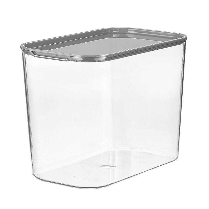 iDESIGN Small Stackable Plastic Storage Bin, Clear (50384) image 1