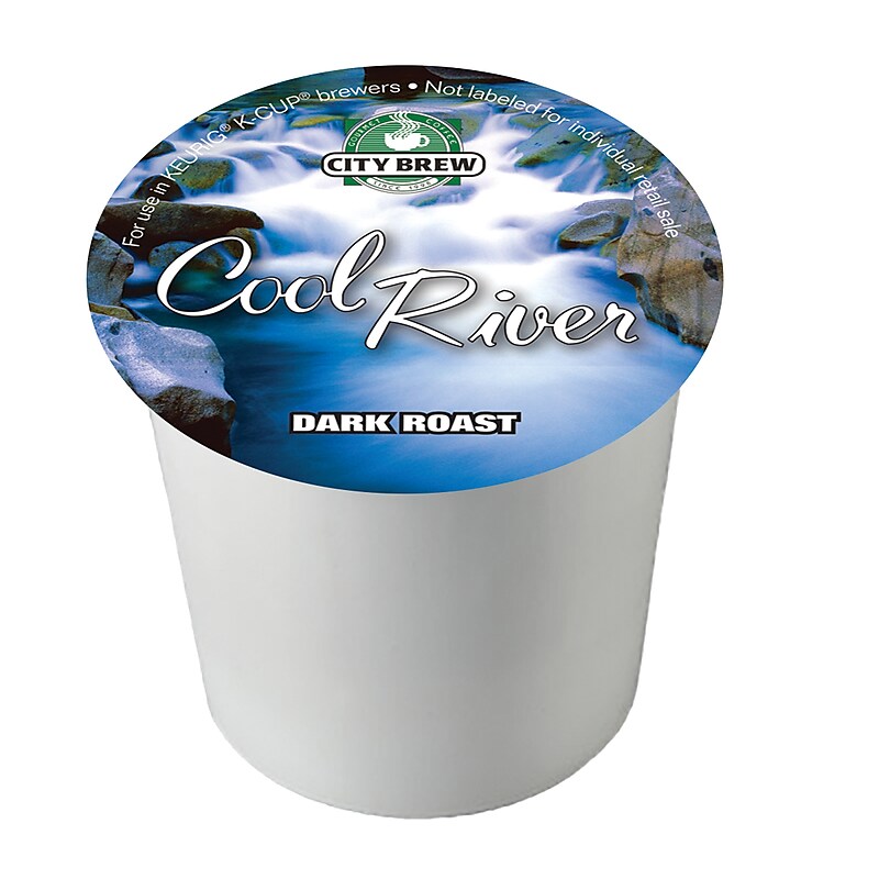 City Brew Coffee Signature Series Cool River Coffee  Keurig® K-Cup® Pods, Dark Roast, 12/Box (879018000865) image 1