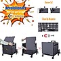 Dbest Stair Climber Quik Cart Swing Lid Four Swivel Wheeled Rolling Crate Teacher Utility, Sky Black (01-955)~#|#~45E3D6DF-7678-43D3-B155A8227AAE3808_sc7
