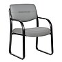 Boss LeatherPlus Guest Chair with Sled Base, Gray (B9529-GY)~#|#~45E9497B-8872-444C-B15985355BF2CEDE_sc7