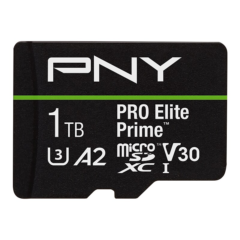 PNY PRO Elite Prime 1TB microSDXC Memory Card with Adapter, Class 10, UHS-I, V30 (P-SDU1TBV32200PEP-GE) image 1