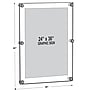 Azar Poster Holder, 28" x 40", Wall Mounted, Gold, Acrylic (105536-GLD)~#|#~45EE3C82-6149-485E-8A34021A68EEEE24_sc7