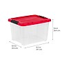 Iris 20.5 Quart Storage Container with Lid, Plastic, Red, 4/Pack (500263)~#|#~45F42963-2E47-40A4-A59079C8143819B1_sc7