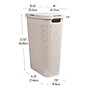 Mind Reader 10.57-Gallon Laundry Hamper with Lid, Plastic, Ivory (40HAMP-IVO)~#|#~45FCE9DD-23DD-4095-92C2F3DD0AB73E77_sc7