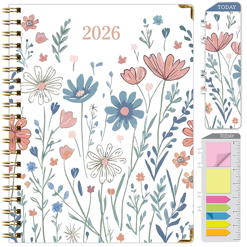 2026 Global Printed Products 8.5" x 11" Weekly & Monthly Planner, Paperboard Cover, Colorful Botanicals (FSHN-CY26-8511-30) image 1