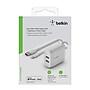 Belkin BoostCharge Dual USB-A Wall Charger 24W, with Lightning to USB-A Cable, White (WCD001dq1MWH) ~#|#~460859DD-1CE6-4DDE-BA5C88234AF8A5C7_sc7