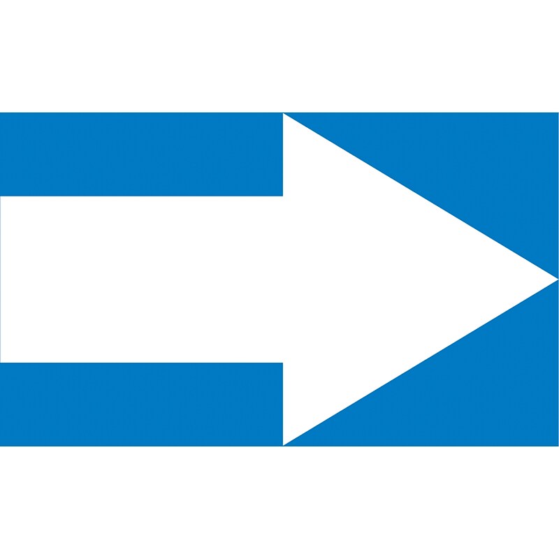 Accuform Snap Tite Pipe Marker, (ARROW-SHORT), 3/4" to 1-1/4", White/Blue (RPK769STA) image 1