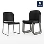 Flash Furniture HERCULES Series Plastic Contoured Stacking Chair, Black, 5/Pack (5RUT238ABK)~#|#~460D30AD-5834-48D1-88F493D0360FDAD9_sc7