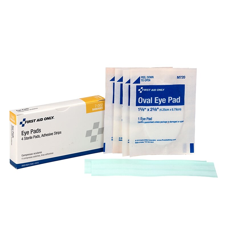 First Aid Only Sterile Eye Pads, 4/Box (7-002) image 1