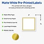 Avery Laser/Inkjet Square Multipurpose Labels, 3" x 3", White, 60/Pack (S00DJB)~#|#~460EB523-9B3B-4485-811B4CAE13A69DDB_sc7