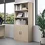 Bush Business Furniture Studio C Tall 5 Shelf Bookcase with Doors, Natural Elm (STC015NE)~#|#~4615091A-AEF1-4761-B3076685557384EB_sc7