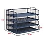 Staples Metal Mesh Side Loading Stackable Letter Tray, Letter Size, Navy Blue, 4/Pack (ST63844)~#|#~4616730E-C6F7-4866-9A3882BE93AA2E3E_sc7