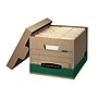 Bankers Box Stor/File Medium Duty 100% Recycled FastFold File Box with Lid, Letter/Legal Size, Kraft/Green, 20/Pack(1277008)~#|#~46168E36-037B-4962-81E5CA3AAF581EB8_sc7