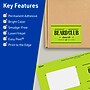 Avery Laser/Inkjet Multipurpose Rectangle Labels, 1.5" x 3.75", Bright Green, 200/Pack (94205)~#|#~4624EF74-4910-41A4-939DE7F54EA5EF19_sc7