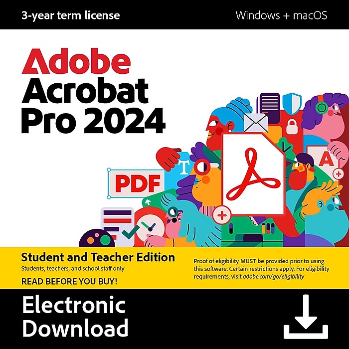Adobe Web Collection アカデミックパッケージ for Mac Adobe Acrobat Pro 2024 Student and Teacher Edition for 1 User