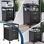Mount-It! 2-Drawer Mobile File Cabinet, Rolling With Casters, Black (MI-943)~#|#~46274014-AA3E-4626-B257A1B88680B54A_sc7
