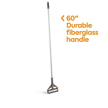 Coastwide Professional™ 60" Side Gate Fiberglass Wet Mop Handle, Plastic Head (CW56773)