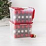 Iris Large Stackable Plastic Storage Bin, 13.81" x 18.31"x 19.31", 60 Qt., Red/Clear (WL-60 )~#|#~462BFB6C-F142-45DD-9D52C0B968E5911E_sc7