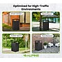 Alpine Industries Steel Outdoor Trash Can with Dome Lid and Ashtray, 40 Gallon, Gray Stone (472-40-GRYS)~#|#~462CB2CF-D31E-462B-A6804F8671FEF683_sc7