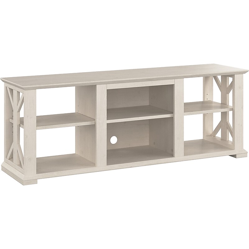 Bush Furniture Homestead TV Stand, Screens up to 70", Linen White Oak (HOV160LW-03) image 1