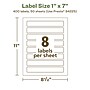Avery EcoFriendly Laser/Inkjet Rectangle Multipurpose Labels, 1" x 7", White, 400/Box (94225)~#|#~463E7A66-D192-4909-A37E83C7CA4AEAA2_sc7