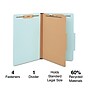 Staples 60% Recycled Pressboard Classification Folder, 1-Divider, 1.75" Expansion, Legal Size, Light Blue, 20/Box~#|#~463EF695-858F-48DC-B16D2F31A8B6EB33_sc7