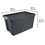 Sterilite 136 Quart Latching Storage Tote, Plastic, Flat Gray (22193V04)~#|#~4640E45F-6DDE-4226-A5EEB6A9D2C9CFC7_sc7
