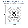 Avery Laser/Inkjet Round Multipurpose Labels, 1.25" Dia., 1,500 Labels/Box (94505)~#|#~46462B97-6C76-4EE2-B261F3CCC488C2C2_sc7