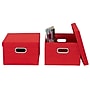 Household Essentials Medium Stackable Folding Fabric Storage Bin, 8" x 13"x 15", 27 Qt., Red, 2/Pack (706-1)~#|#~464978B3-90EA-4F61-94946DFA068F0B25_sc7