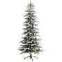 Nearly Natural 7.5-ft Slim Flocked Nova Scotia Spruce Artificial Christmas Tree with 450 Warm White LED Lights (T1856)~#|#~464B3D75-2643-40BD-9E3D00AF5D7FDE94_sc7