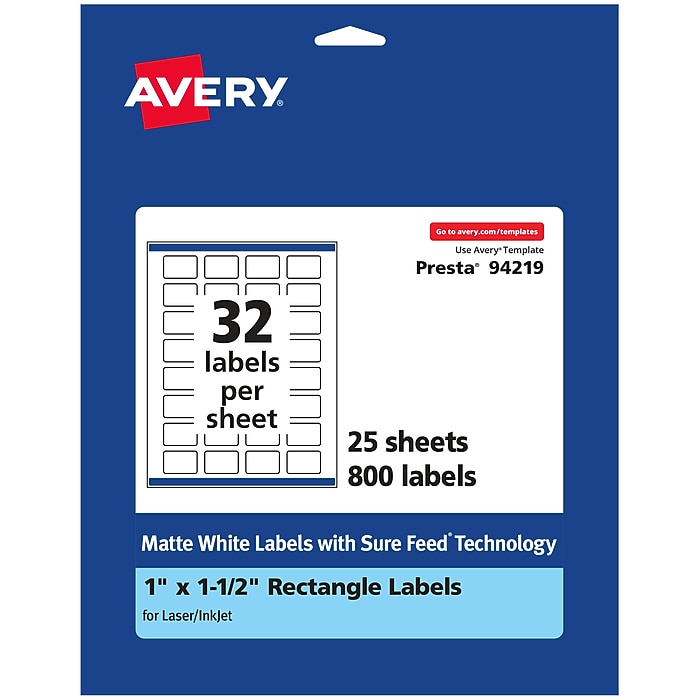 Avery Laser/Inkjet Rectangle Multipurpose Labels, 1