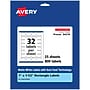 Avery Laser/Inkjet Rectangle Multipurpose Labels, 1" x 1.5", White, 800 Labels/Pack (94219)~#|#~4652FBB1-763F-4396-8292DE8F9E9DB318_sc7