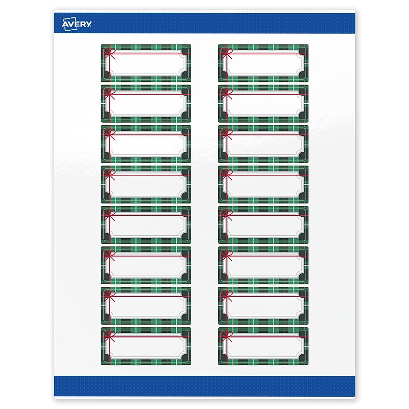 Avery Rectangle Multipurpose Labels, 1" x 2-5/8", White, 160/Pack (19479370404) image 1