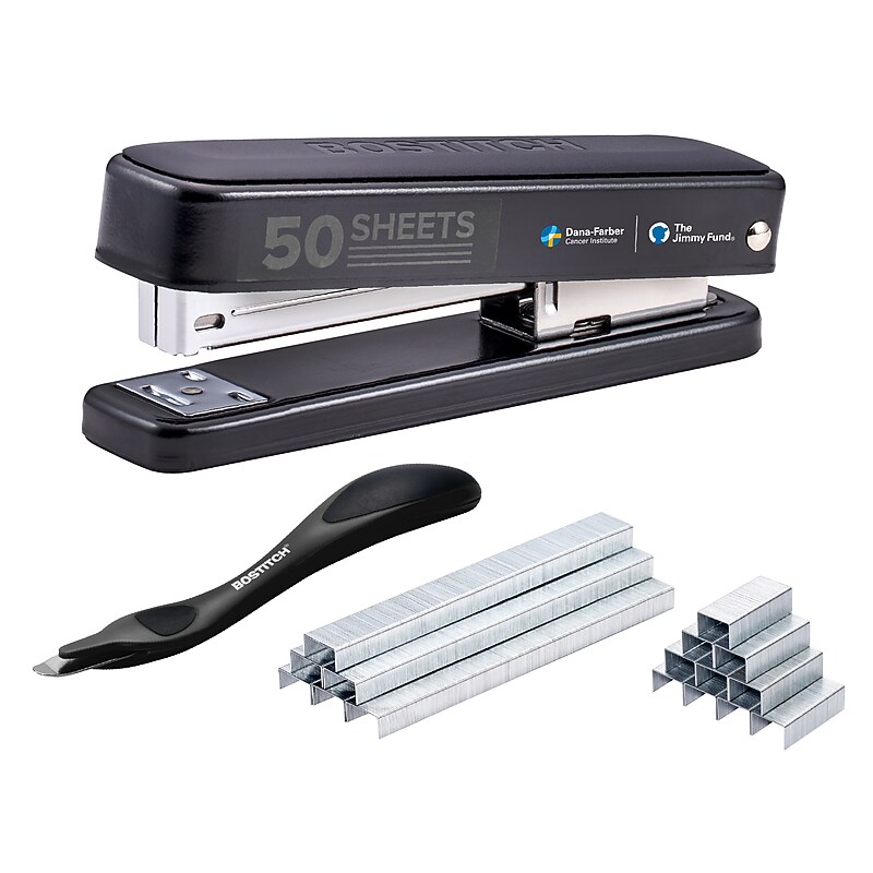 Bostitch Titan Heavy Duty Desktop Stapler, 50-Sheet Capacity, Staples Included, Black (B615-BLK-VP) image 1