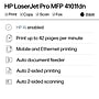 HP LaserJet Pro MFP 4101fdn Wired Black & White All-in-One Printer, Copy, Scan, Fax, Best for Office, AI Enabled (2Z618F)~#|#~4660F8EE-4DF9-40BE-9DED1D9AAAEFAD2C_sc7