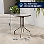 Flash Furniture Lila Glass Top Metal Table with 2 Stack Chairs, 23.75'' Round Bronze (TLH071RD017CBZ2)~#|#~46637B40-CF8C-4B35-9514F80B4A001E60_sc7