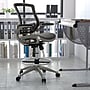 Flash Furniture Mesh Drafting Chair with Footrest and Lumbar Support, Black/Graphite Silver (BLLB8801XDBKGR)~#|#~466E1B50-ED52-48C5-9CCE1B4351F3862E_sc7