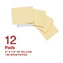 Staples Recycled Notes, 2" x 1 1/2", Sunshine Collection, 100 Sheets/Pad, 12 Pads/Pack (S152YR/1252554)~#|#~466FDE9A-5050-42C8-88A89F38A62E1599_sc7