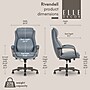 Elle Decor Rivendell AIR Lumbar Ergonomic Vegan Leather Swivel Executive Chair, Blue (60124-BLU)~#|#~4670D02C-E24C-421F-AFE96E54E9E40591_sc7