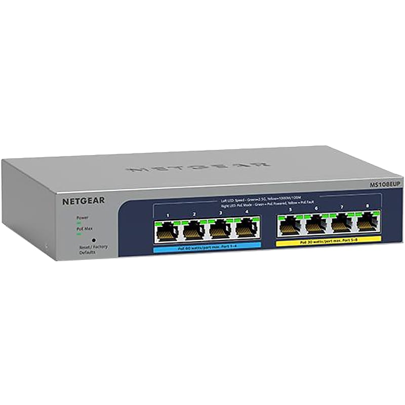 Netgear Plus 8-Port Gigabit Ethernet Managed Switch, Gray (MS108EUP-100NAS) image 1