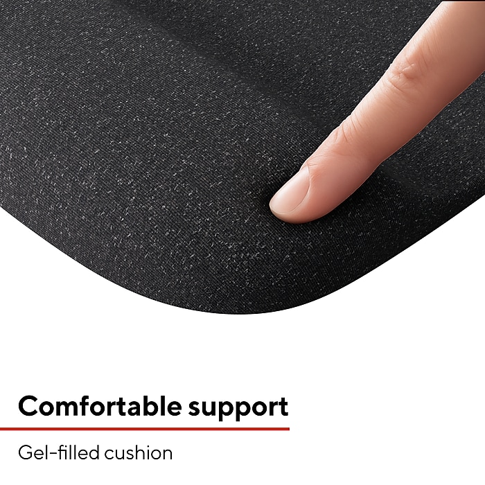 Staples TECH Gel Non-Skid Mouse Pad/Wrist Rest Combo, Black (79054
