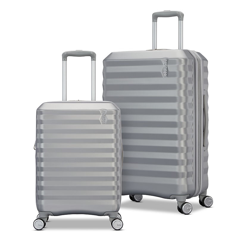 American Tourister Color Vault 24.0" Hardside Suitcase, 4-Wheeled Spinner, Silver (153951-1776) image 1