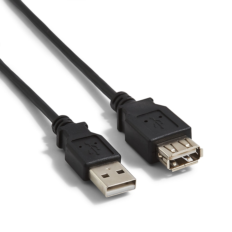 NXT Technologies™ 6' USB A to USB A Cable, Male to Female, Black (NX29753) image 1