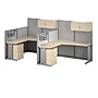 Bush Business Furniture Office in an Hour 2 Person L Cubicle Desk Set, Natural Elm (OIAH008NE)~#|#~467C86EE-8103-4E14-92A4609C3F36A0C0_sc7