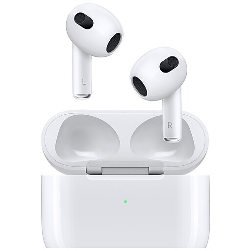 Apple AirPods Wireless In Ear Headphones Bluetooth White MME73LL A Staples