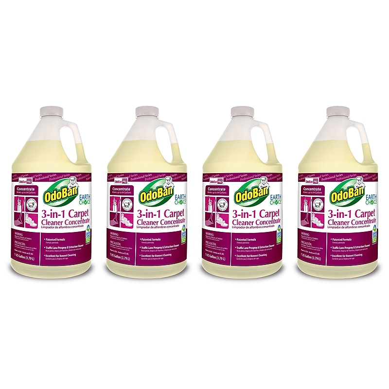 OdoBan Professional 3-in-1 Carpet Cleaner, 1 Gallon, 4/Carton (9602B624PK-STP) image 1