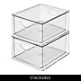 iDESIGN Small Stackable Plastic Storage Bin, Clear (80009)~#|#~46869A86-3201-4702-8B2CE765B7BA06EF_sc7