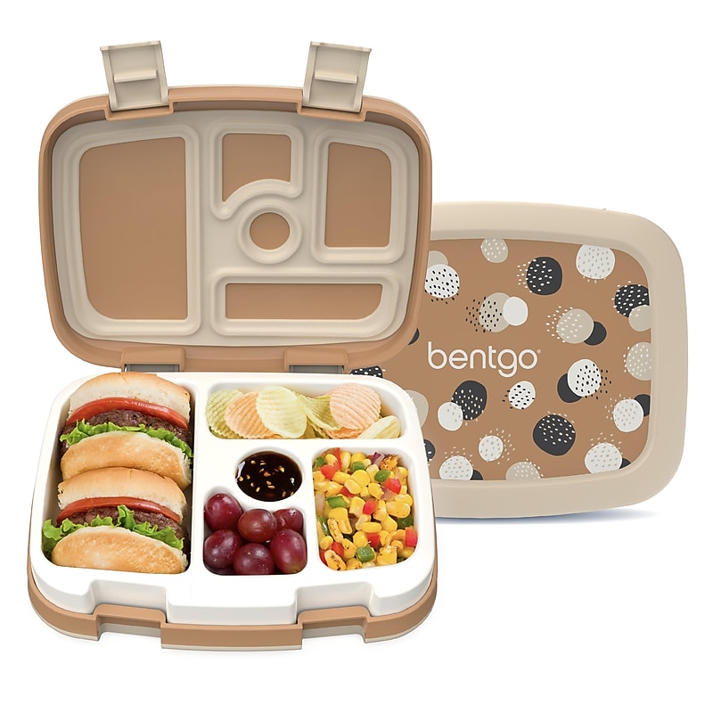 bentgo Whimsy & Wonder Kids Bento Box, 5-Compartment, Spots and Dots, 19.2 oz. (BGKDPT-DOT) image 1